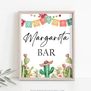 Margarita Bar Sign Fiesta Margarita Sign Fiesta Bridal Shower Cactus Baby Shower Succulent Bar Sign Desert 8x10 Download Printable 0404