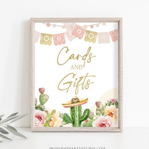 Kaarten en geschenken Sign Fiesta Cards Cactuskaarten en geschenken Sappige cadeautafel Decor babyshower Mexicaans 8 x 10 Instant Download afdrukbare 0419