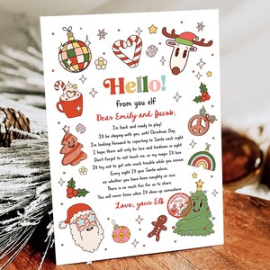 Editable Hello From Your Elf Arrival Letter Return Letter Christmas Elf I&#39;m Back Elf Welcome Elf Digital Download Template Printable 0522