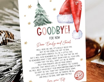 Editierbarer Elf Auf Wiedersehen Brief Abflugbrief Weihnachten Auf Wiedersehen von Ihrem Elf Weihnachtself Brief Weihnachtsmann Gedicht Vorlage Printable 0444