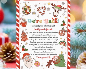 Elf Arrival Letter, Elf Return Letter, Christmas Elf Welcome Back, Editable Printable Digital 0522