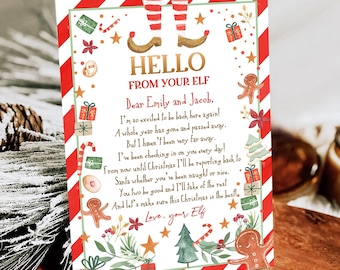 Editable Elf Arrival Letter Return Letter Christmas Elf I'm Back Elf Welcome Christmas Elf Letter From Your Elf Template Printable 0358