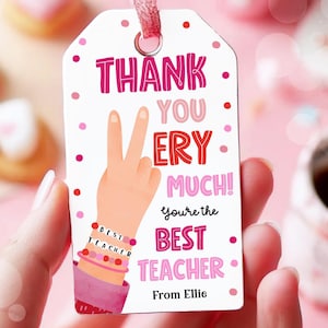 Editable Friendship Bracelet Teacher Appreciation Tag In Our Teacher Classroom School Favor Tag Era Gift Digital Template Printable 0464