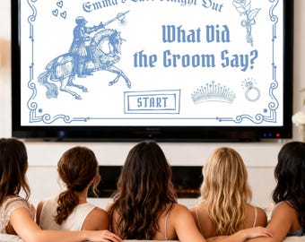 Editable Maiden's Last Knight Out Medieval Bachelorette Party Game What Did The Groom Say Template Digital Download Canva Template
