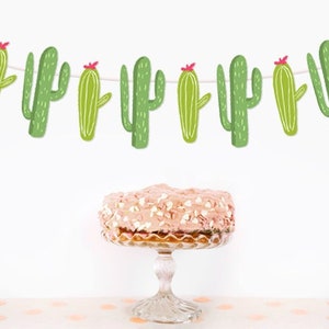 Cactus Garland Fiesta Birthday Party Decor Cactus Banner Mexican Fiesta Banner Fiesta Party Download digitale stampabile 0079
