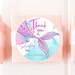 Editable Mermaid Birthday Favor Tags Under the Sea Thank You Tag ...