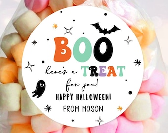 Editable Halloween Favor Tags Boo Gift Tags Costume Party Trick Or Treat Favor Tags Ghost Treat Tag Digital Download Template Printable 0261