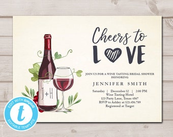 Wine Tasting Invite Etsy
