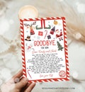 Editable Elf Goodbye Letter Departure Letter Christmas Goodbye from Your Elf Christmas Elf Letter Santa Claus Poem Printable Template 0496