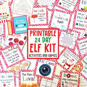 Elf Kit 24 dagen megabundel kerst Elf Props Kit Elf activiteiten Elf Notes Elf Letters Elf Ideas Games Bundle DIY Instant Download 0008