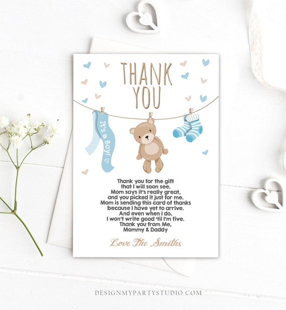 thank you letter after baby shower