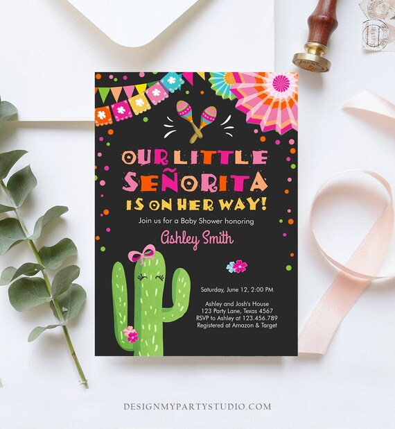 little senorita baby shower invitations