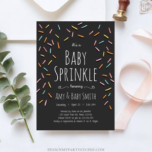 Editable Baby Sprinkle Shower Invitation Baby Shower Coed Shower Gender ...