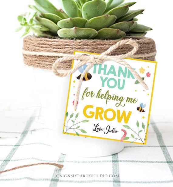 Editable Teacher Appreciation Tags Thank You for Helping me Grow Succulent Thank You Cactus Plant Tag Remplate Personalized Download Corjl Il_570xn