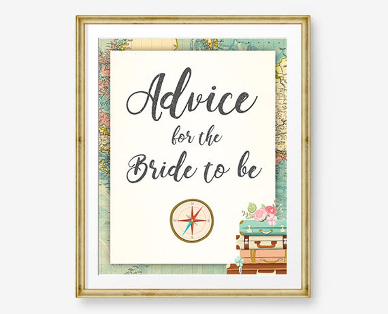 Advice for the Bride Sign Bridal Shower Printable Sign Miss to | Etsy