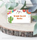 Editable Fiesta Cactus Food Labels Fiesta Party Place Card Tent Card Birthday Baby Shower Mexican Fiesta Confetti Decor Corjl Template 0045 product logo