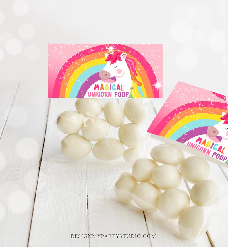 Printable Treat Bag Toppers Unicorn Birthday Party Unicorn - Etsy