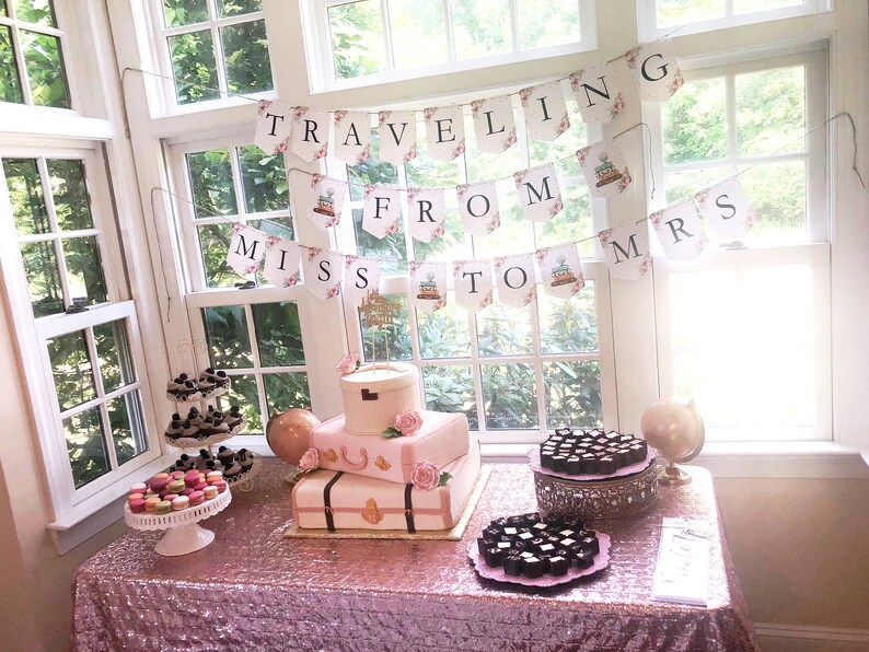 Traveling From Miss to Mrs banner Traveling Bridal Shower ...