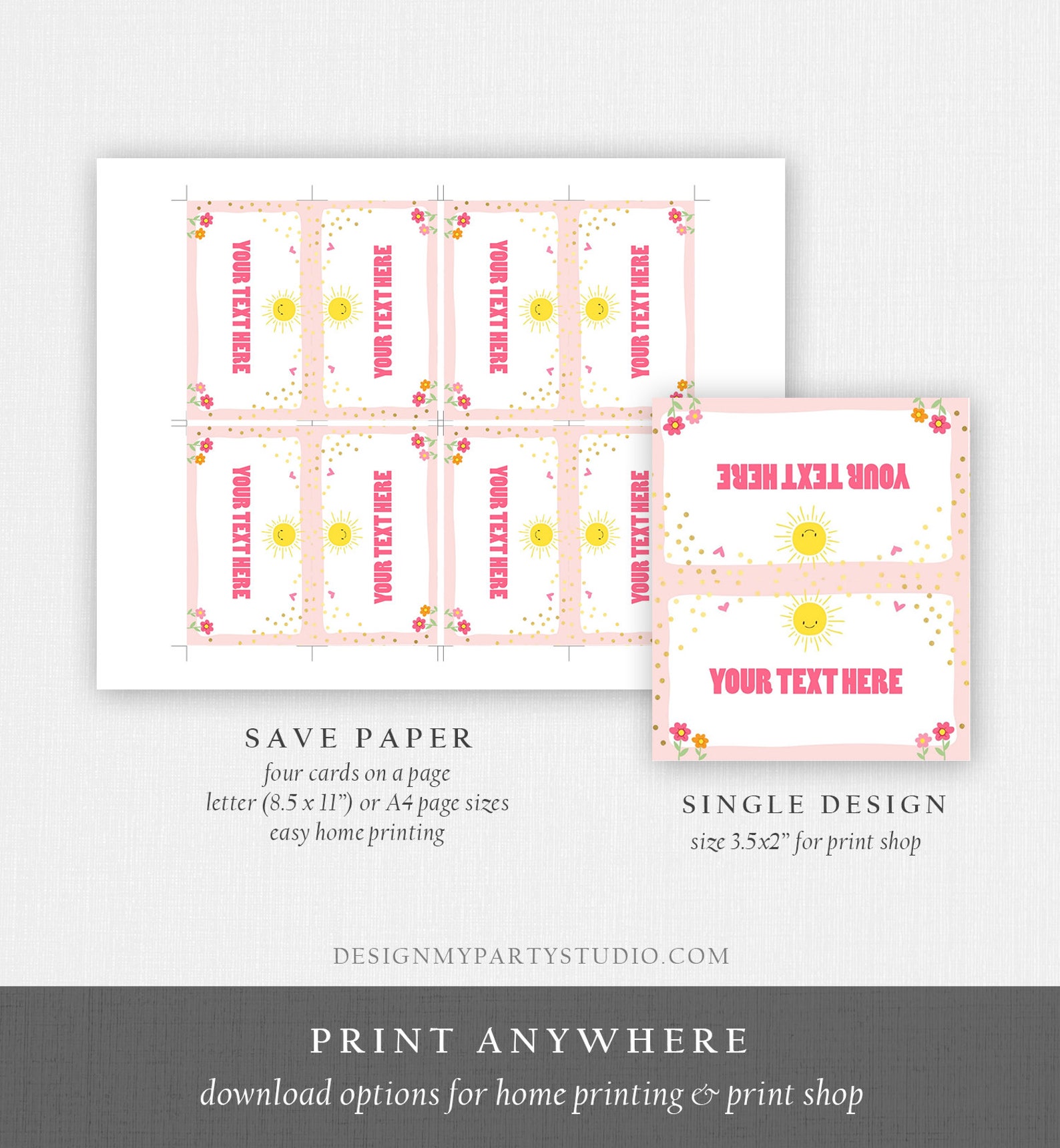 Editable Sunshine Food Labels Sunshine Place Card Sunshine | Etsy