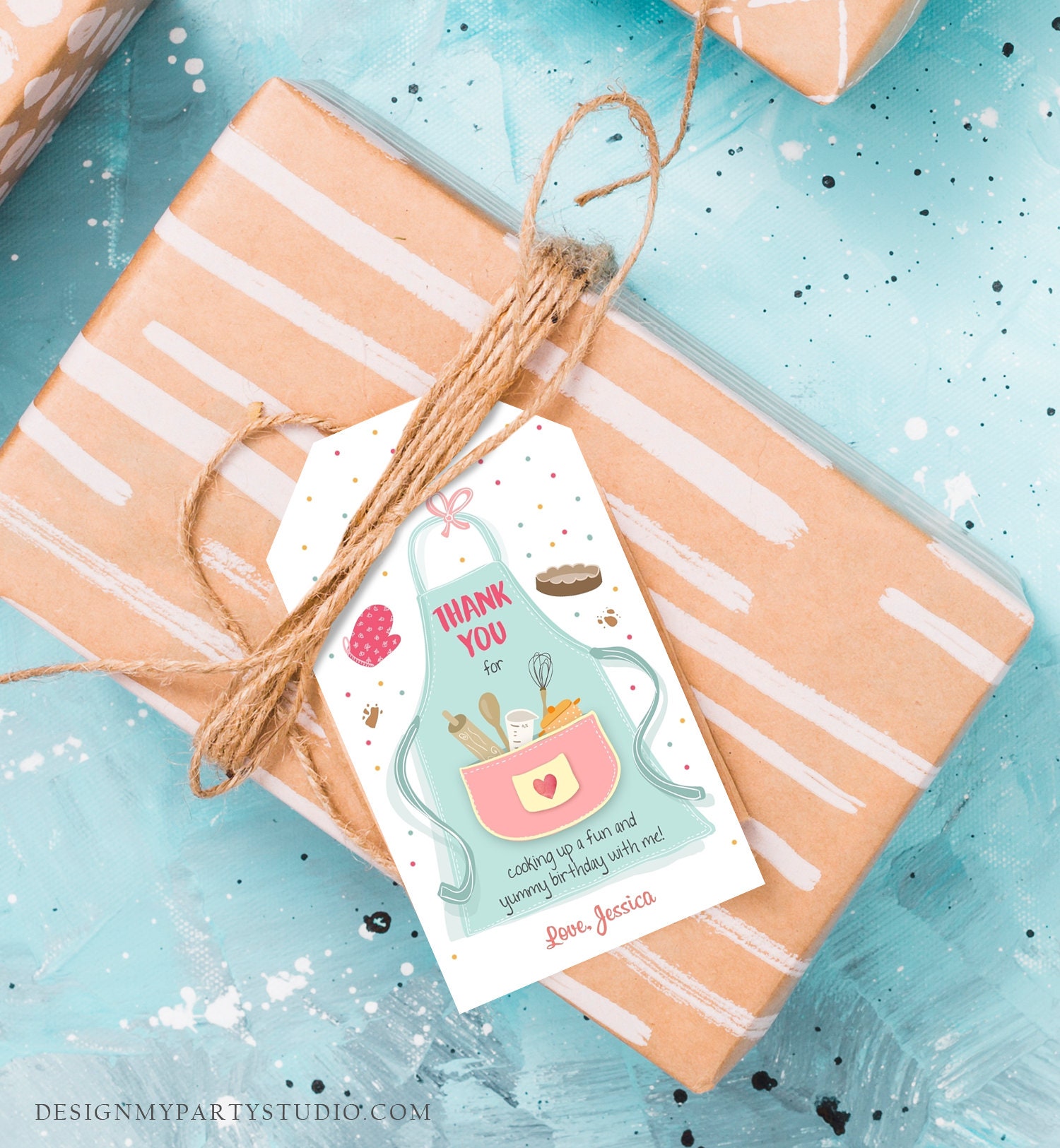 Editable Cooking Favor Tags Tags Baking Birthday Thank You Tags Kids ...