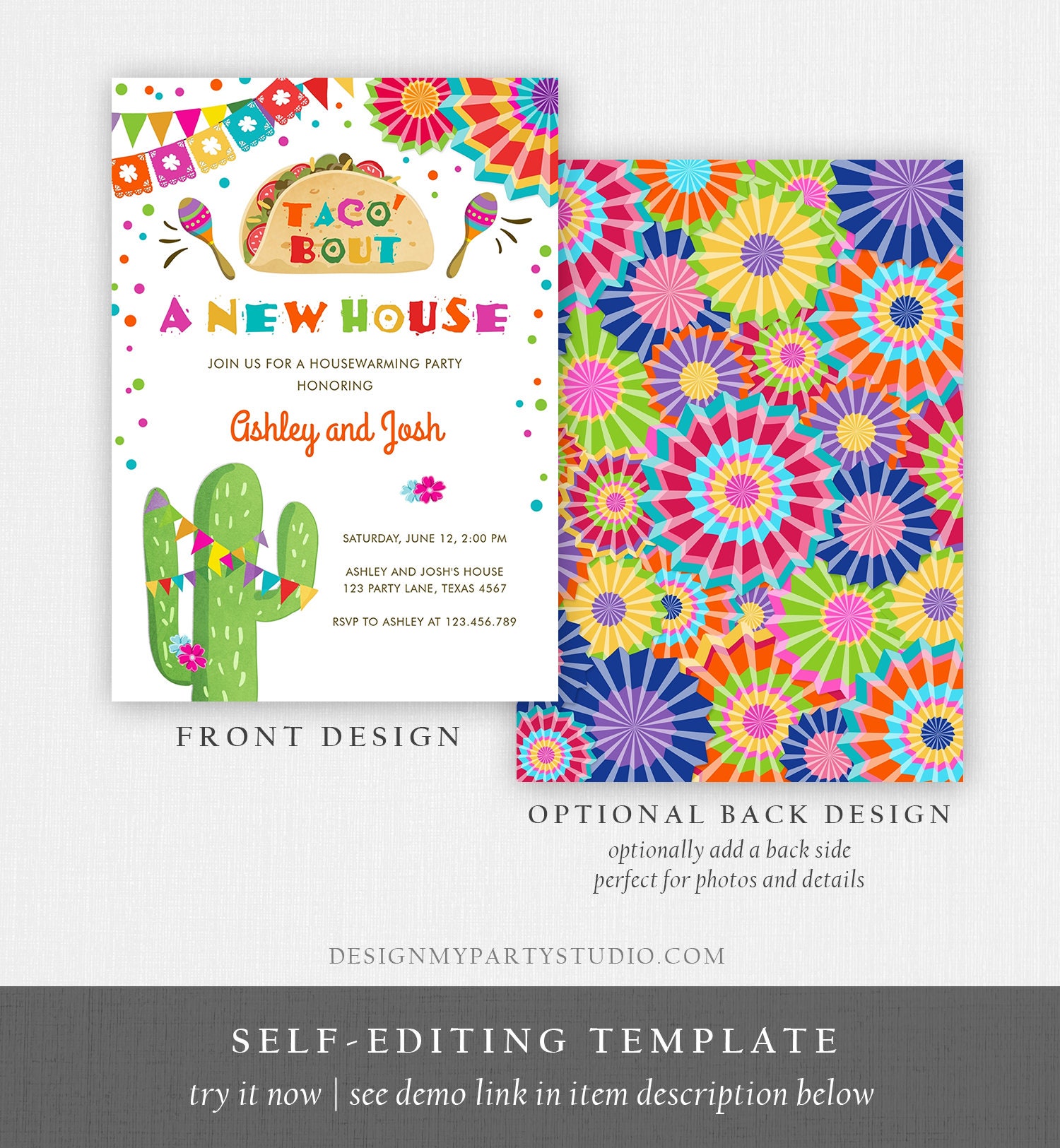 Editable Taco Bout A New House Housewarming Party Invitation Fiesta New Home Cactus Mexican Digital Download Corjl Template Printable 0045 Editable Taco Bout A New House Housewarming Party Invitation Fiesta New Home Cactus Mexican Digital Download Corjl Template Printable 0045