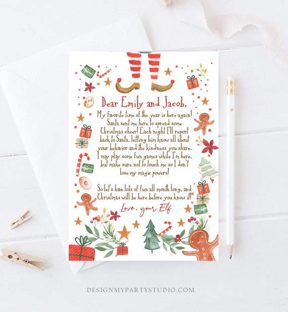 Editable Elf Arrival Letter Return Letter Christmas Elf I'm Back Elf ...