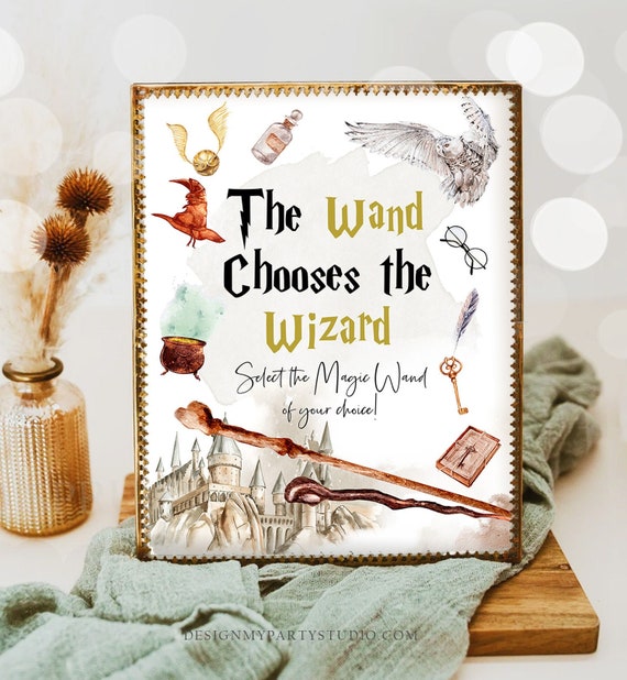 Wizard Party Sign Wizard Birthday Sign Wand Chooses The Wizard Party wizard-party-sign-wizard-birthday-sign-wand-chooses-the-wizard-party