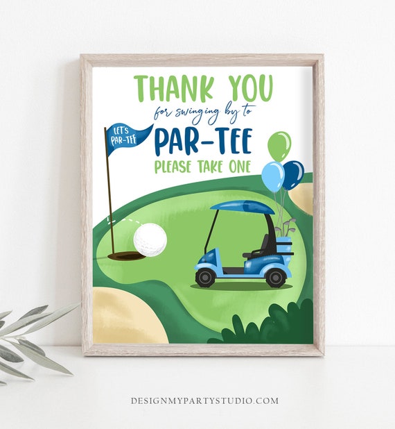 Golf Birthday Party Favor Sign Golf Birthday Favors Party Decor Par-tee Decorations Golfing Party Hole in One 1st Download PRINTABLE 0405 Il_570xn