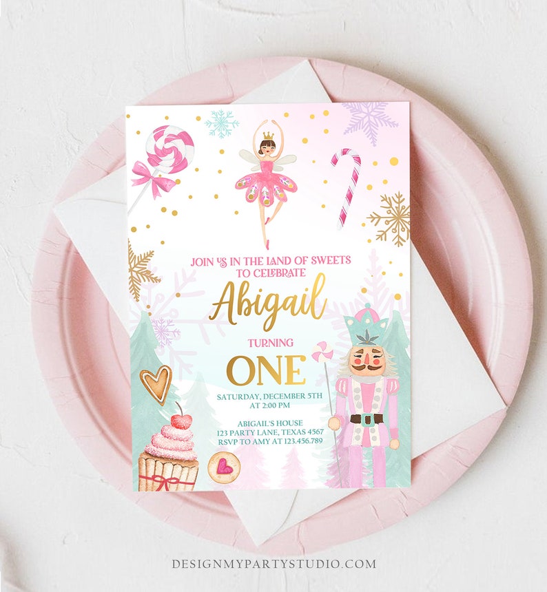 Editable Nutcracker Birthday Invitation Girl Land of Sweets - Etsy
