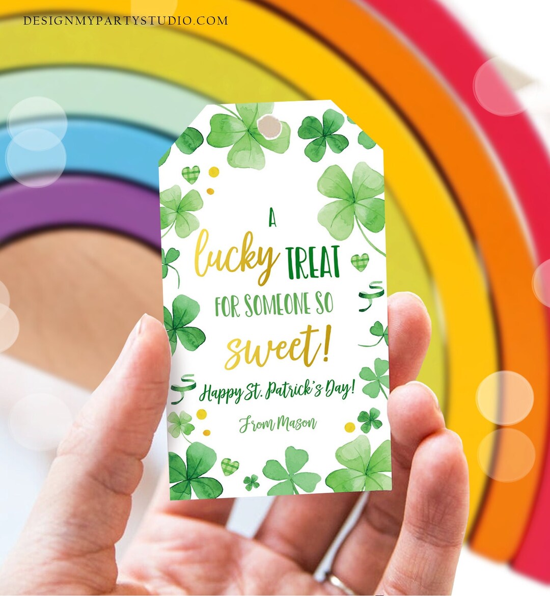 Editable St. Patrick's Day Tag Lucky Treat for Someone Sweet Friend ...