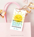 Editable Teacher Appreciation Gift Tags Sunshine Thank You Tag Schools Out Summer End of Year Tag Boy Digital Template Printable 0141 0464