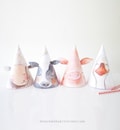 Printable Party Hats Farm Animals Birthday Party Birthday Decor Barnyard Birthday Cow Pig Sheep Farm Decoration DIY PRINTABLE Digital 0155