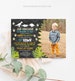 Editable Dinosaur Birthday Invitation Dino Dig Party Prehistoric Boy Chalk T-Rex Photo Digital Download Printable Template Corjl 0043 