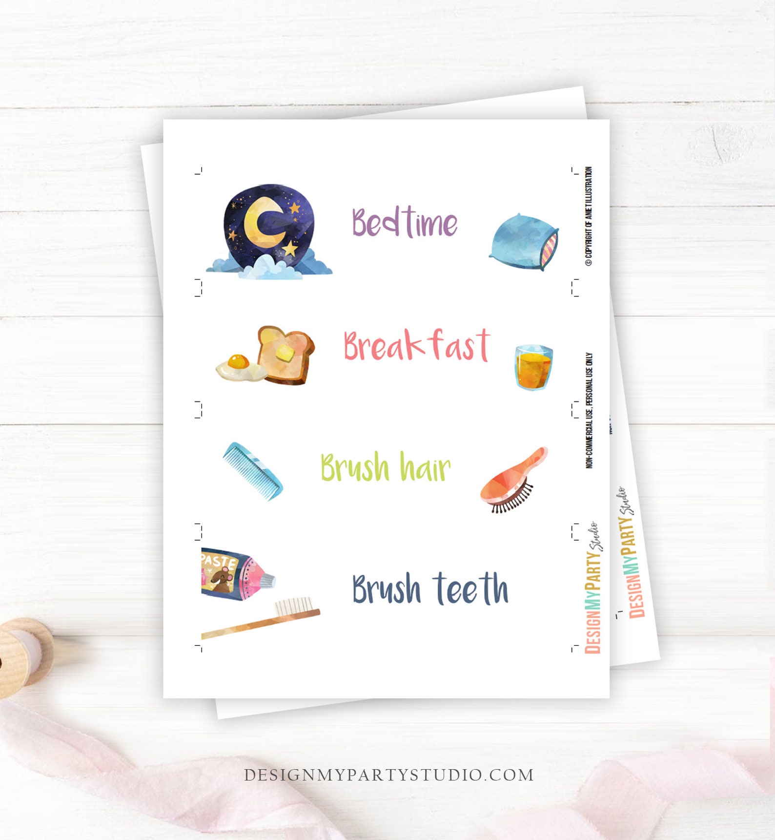 Visual Schedule Kids Daily Routine Chart 80 Cards Chores School ...