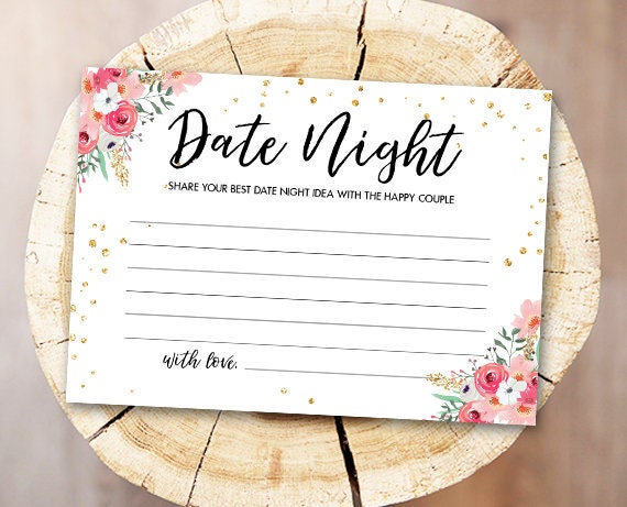 Date Night Ideas Bridal Shower Game