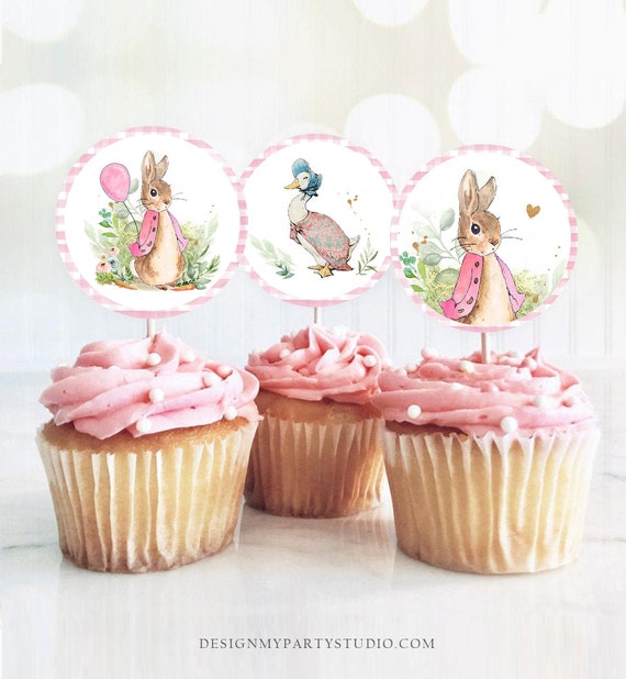 Flopsy Bunny Cupcake Toppers Peter Rabbit 1st Birthday Party
