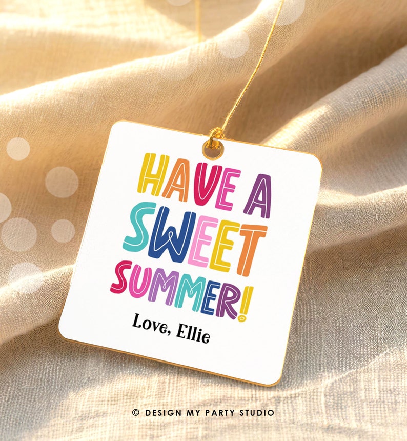 Editable Last Day of School Tag Sweet Summer Teacher Thank You Gift Tag ...