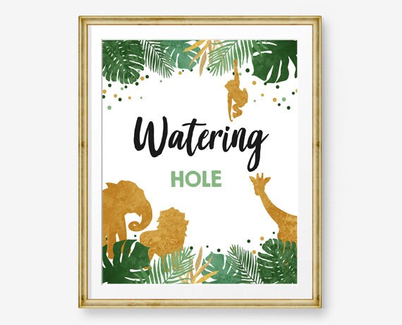 Watering Hole Birthday Sign Drink Table Decor Safari Birthday Etsy Watering Hole Birthday Sign Drink Table Decor Safari Birthday Etsy