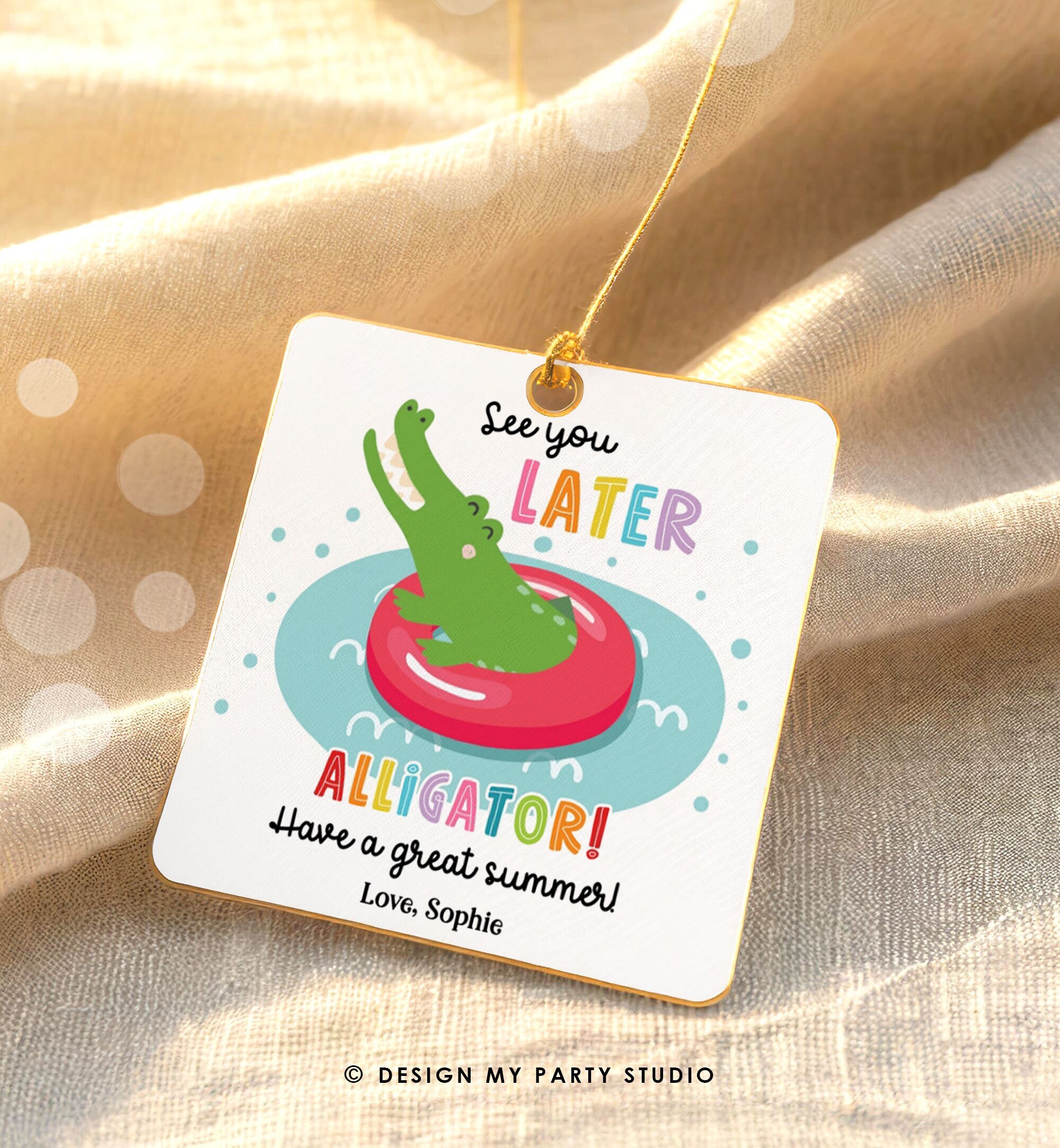 Editable Last Day of School Tag Alligator Teacher End of School Year ...