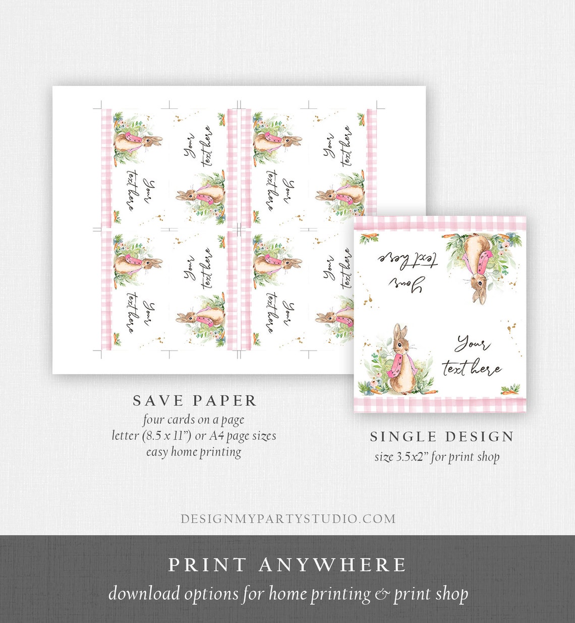 Editable Flopsy Bunny Food Labels Rabbit Place Card Tent Card - Etsy ...