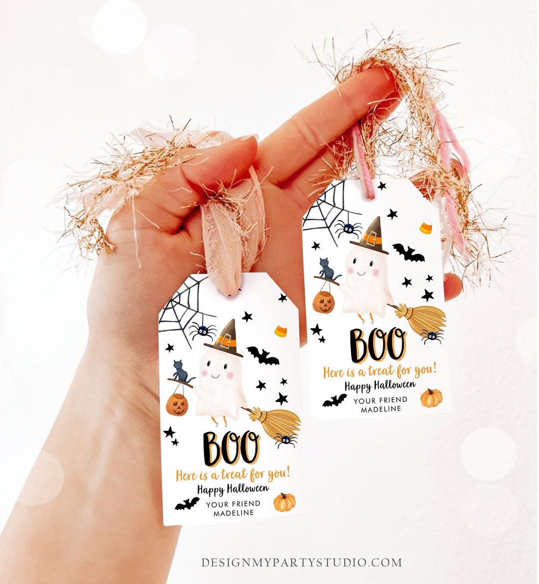 Editable Halloween Favor Tags Boo Gift Tags Costume Party Trick or ...