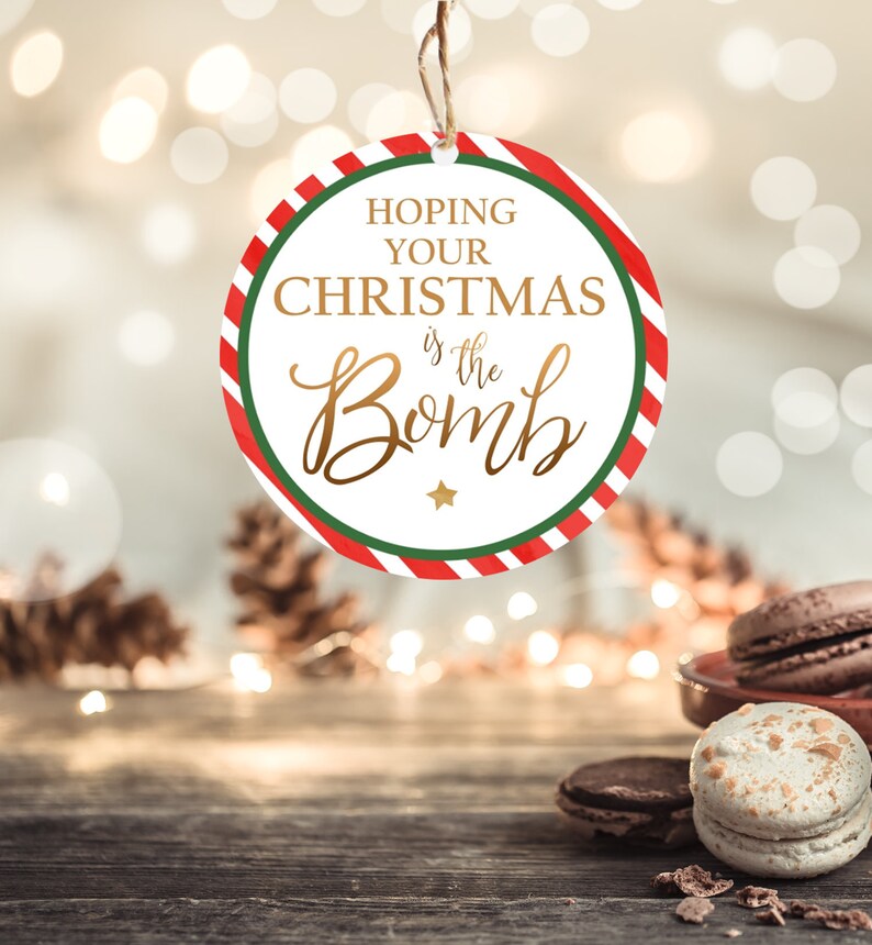 Editable Bomb Tags Hoping Your Christmas is the Bomb Bath Bomb - Etsy