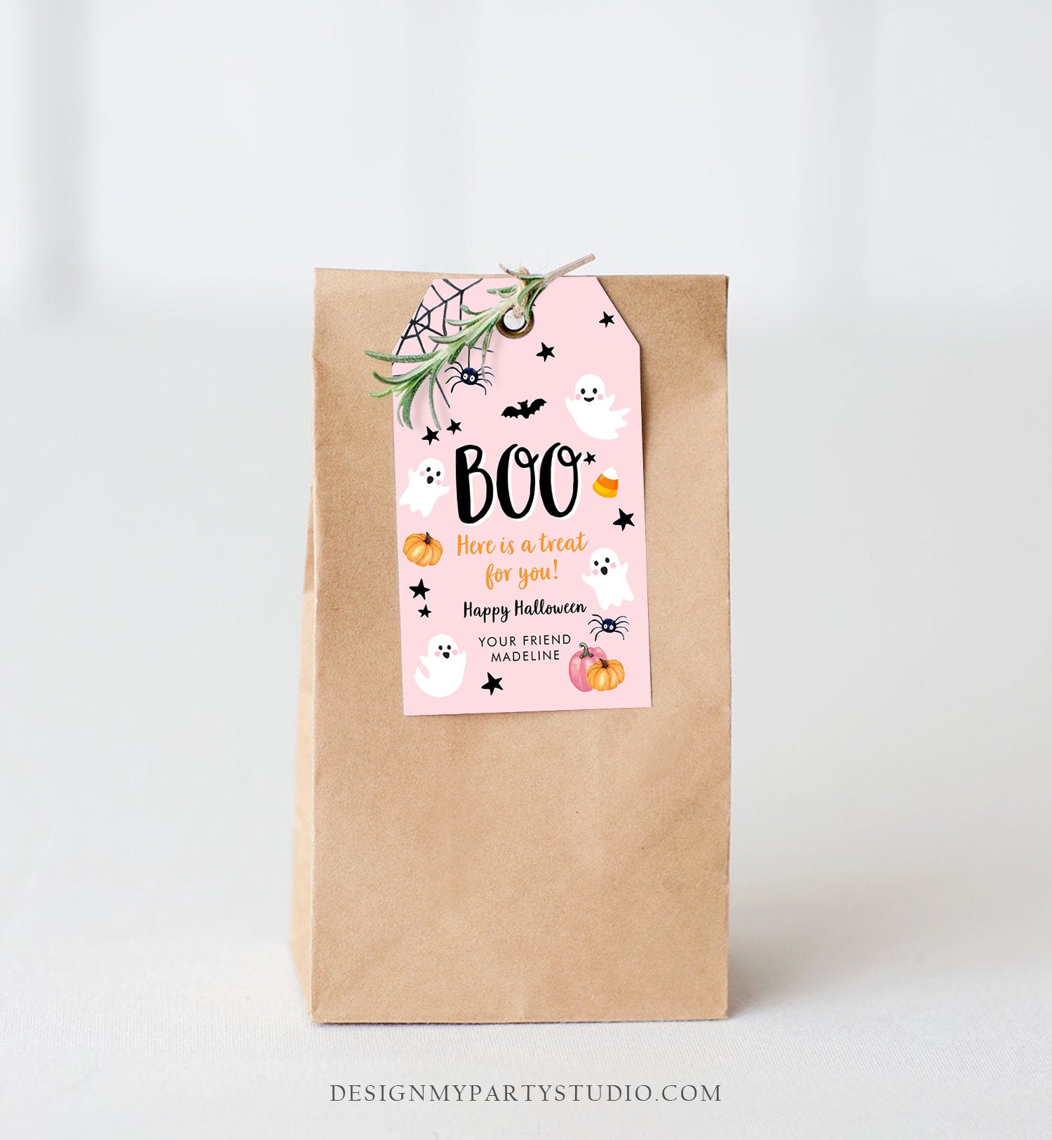Editable Halloween Favor Tags Boo Gift Tags Costume Party Trick or ...