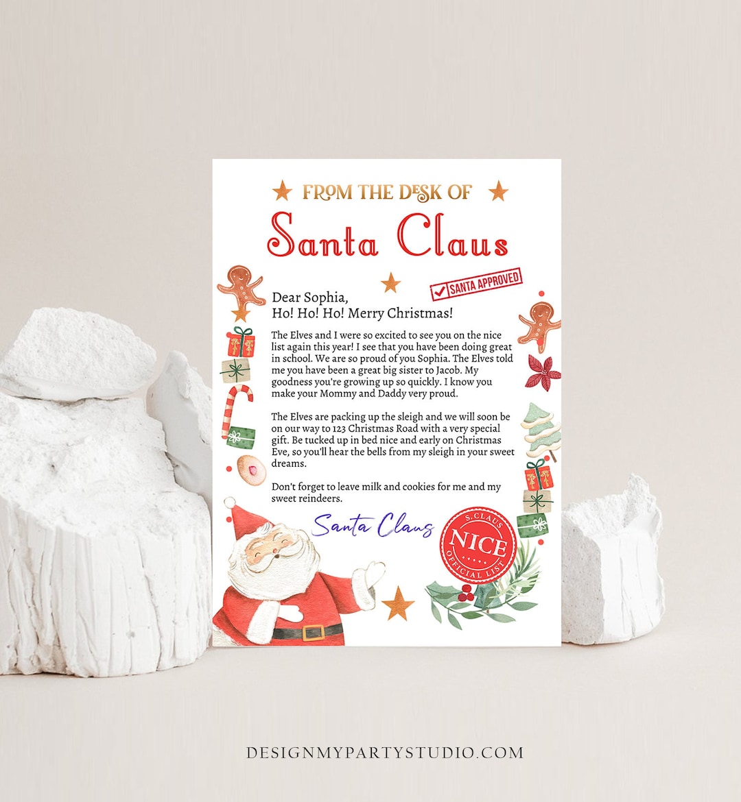 editable-personalized-letter-from-santa-claus-from-the-desk-of-santa-christmas-eve-north-pole-mail-instant-download-printable-template-0358-etsy for Santa Claus Letters Free Printable Editable Personalized Letter From Santa Claus From the Desk of Santa Christmas Eve North Pole Mail Instant Download Printable Template 0358 - Etsy for Santa Claus Letters Free Printable