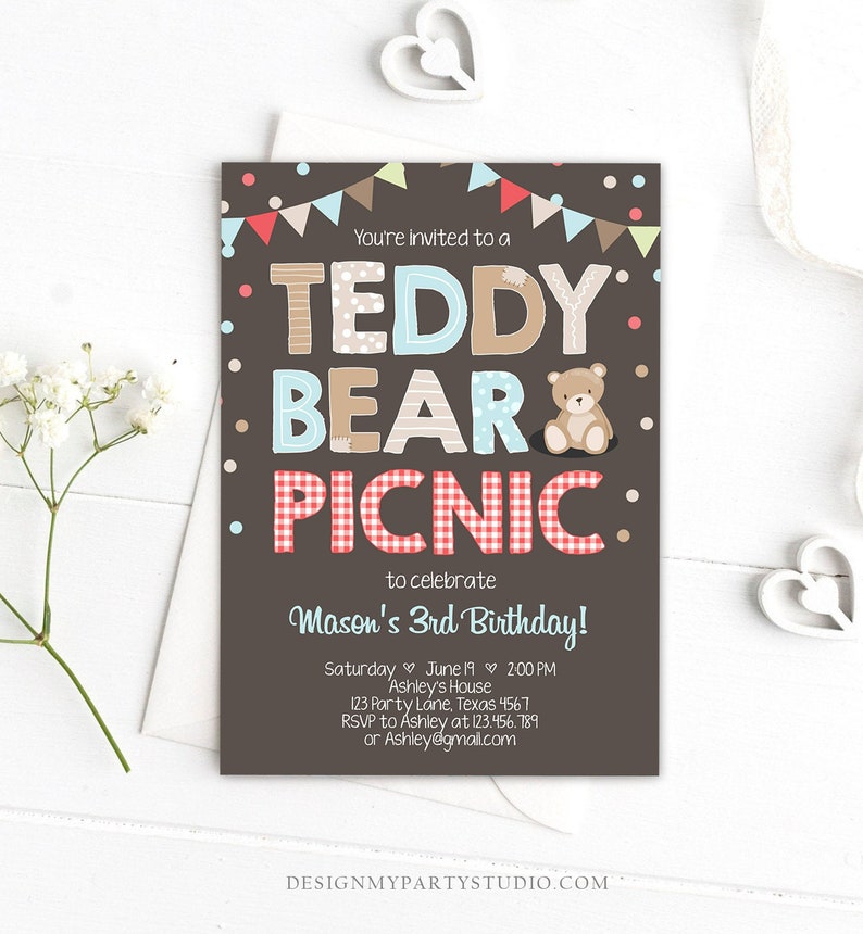 Teddy Bear Picnic Invitations