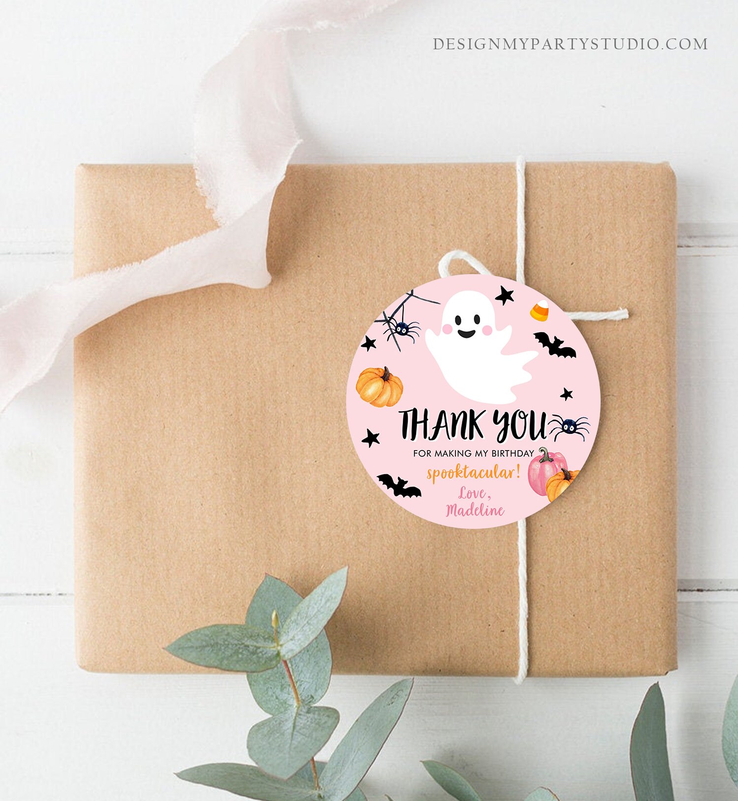 Editable Halloween Birthday Thank You Favor Tags Costume Party - Etsy ...