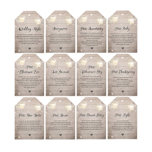 Wedding Milestone tags Milestone Wine Labels Wine Basket Tags Bridal shower gift Engagement gift wedding Wine poems set of 12 PRINTABLE