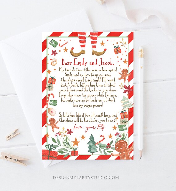 Editable Elf Arrival Letter Return Letter Christmas Elf I'm Back Elf Welcome Christmas Elf Letter From Your Elf Printable Template 0358 Il_570xn