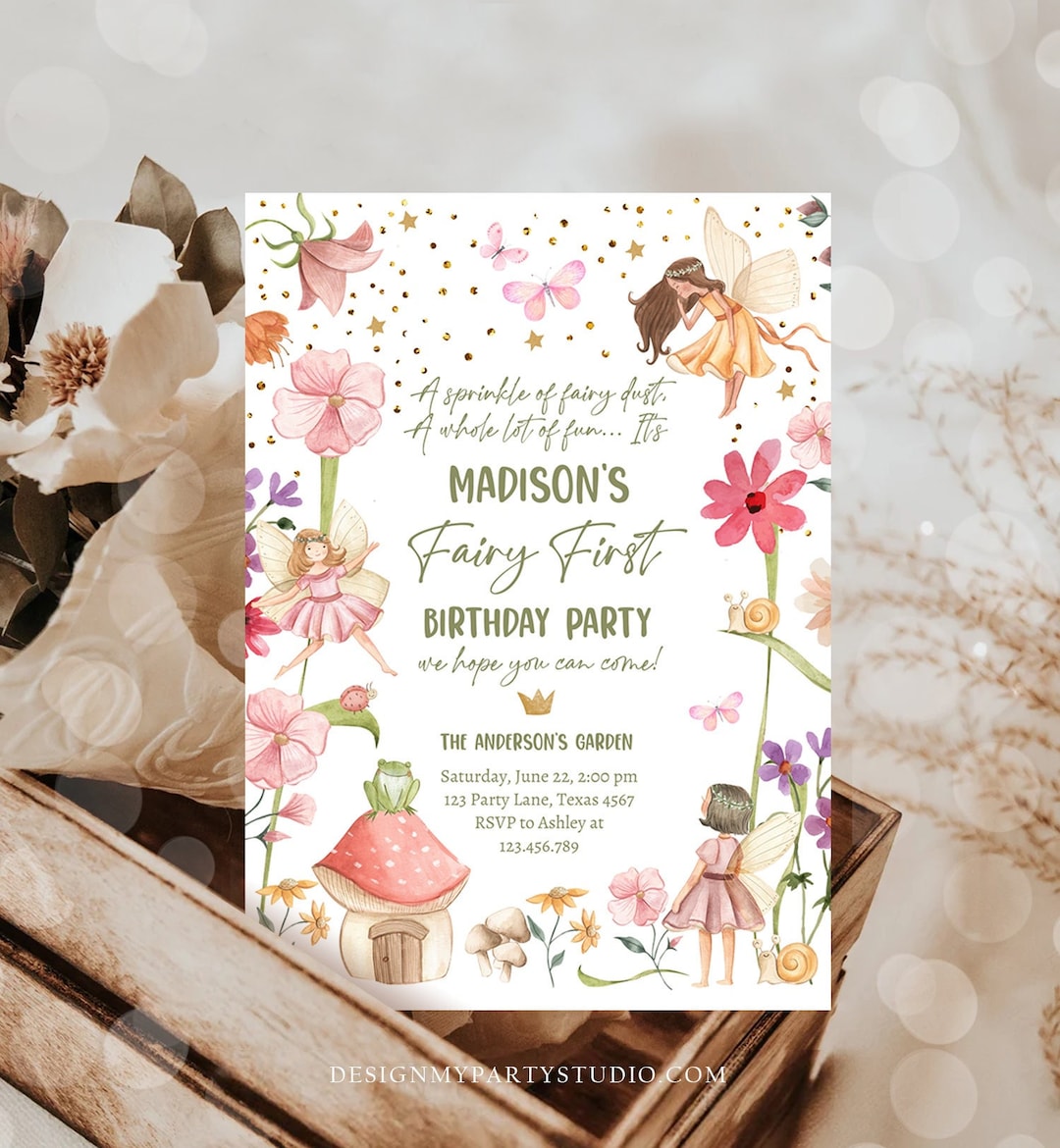 Editable Fairy First Birthday Invitation Fairy Garden Birthday Fairy Forest Girl 1st Birthday Magical Download Printable Template Corjl 0406 - Etsy editable-fairy-first-birthday-invitation-fairy-garden-birthday-fairy-forest-girl-1st-birthday-magical-download-printable-template-corjl-0406-etsy