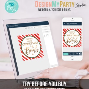 Editable Bomb Tags Hoping Your Christmas is the Bomb Bath Bomb Tags ...